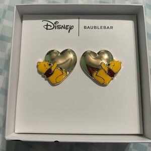 Disney x BaubleBar Winnie the Pooh Heart Earrings - Gold & Yellow